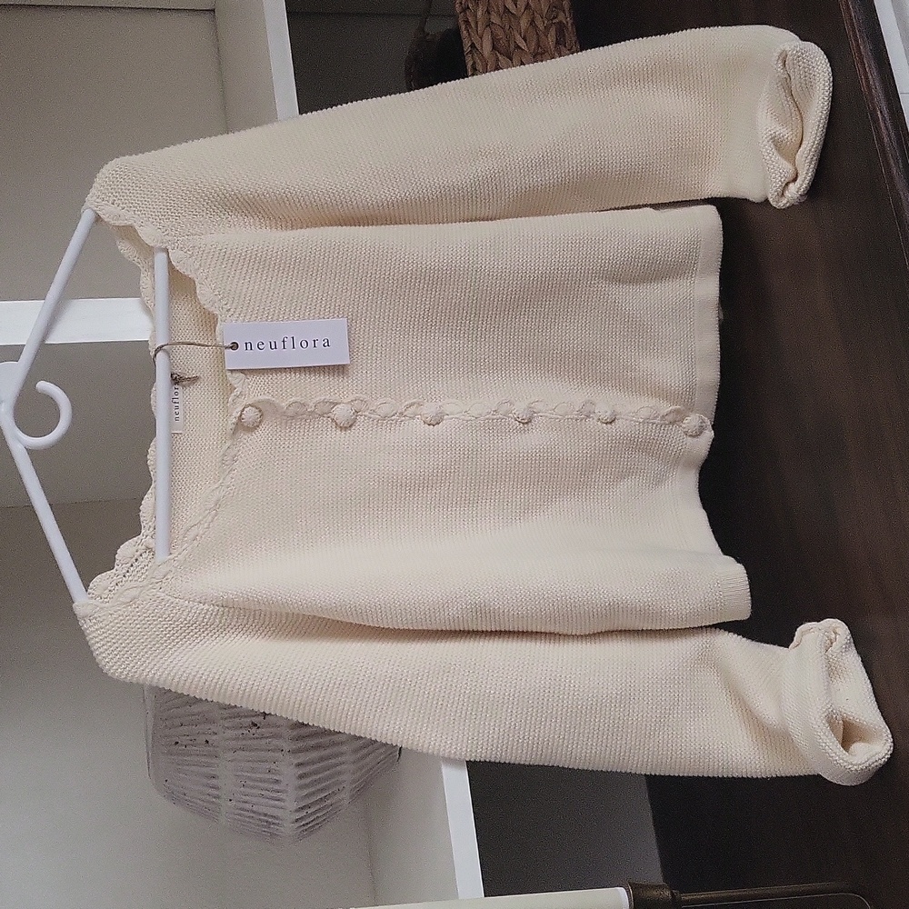 Cream Cardigan Sweater